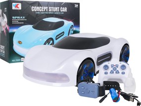 Ramiz Dymom ovládané vozidlo s diaľkovým ovládaním a hodinkami Biele