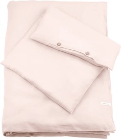 Ľanové detské obliečky púdrovo ružová 100x135 cm
