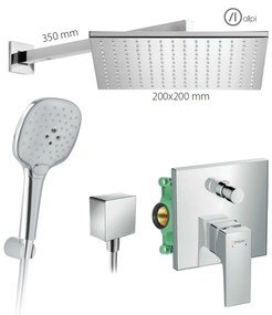 Hansgrohe + Alpi HG SET 8 - Sprchový set pod omietku, páková batéria Metropol, chróm