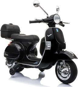 LEAN CARS Elektrický skúter Vespa čierny, LED, MP3