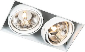 Zástenné bodové svietidlo biele GU10 AR111 bez rámu 2-žiarovkové - Oneon