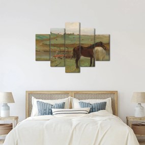 Obraz - Edgar Degas, Horses in a Meadow, reprodukcia (150x105 cm)