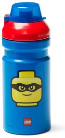 Modrá fľaša na vodu s červeným vekom LEGO® Iconic, 390 ml