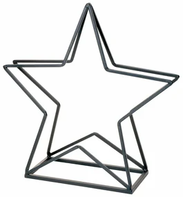 Kovový stojan na drevo Star, 65x63 cm, čierna
