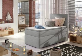 Čalúnená posteľ boxspring ROCCO, 90x200, sawana 14, levá