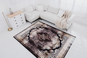 MIRO 51664.805 umývací koberec Rozeta, rám protišmykový - hnedý Veľkosť: 120x170 cm