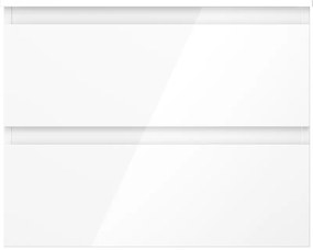 Mexen Orio, kúpeľňová skrinka 60 cm s umývadlom Otis, 2 zásuvky, biela lesklá, 91A10-06047-2-BFF00-W18M00