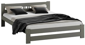 Postel z masivu VitBed 120x200 LUX šedá s roštem