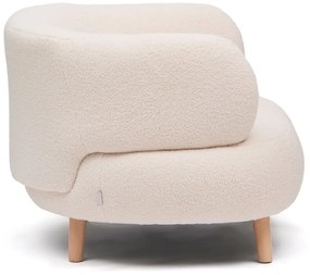 Béžové kreslo z textílie buklé Luisa – Kave Home