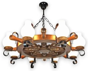 Brilagi - Luster na reťazi TIMONA 8xE14/40W/230V buk/orech