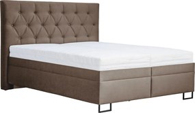 Posteľ Amy 180x200 cm, svetlo hnedá látka