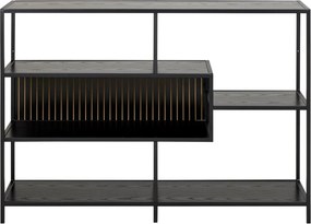Knižnica Seaford IV 114 cm čierna