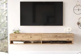 Moderný TV stolík FRAR 180 cm, MDF, prírodný