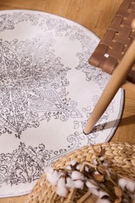 Koberec FD Lida Bianca Perla kruh