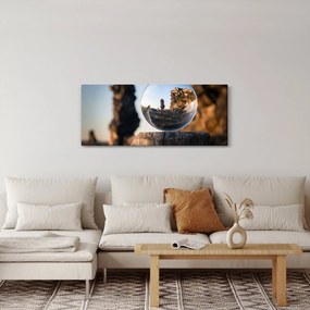 Obraz lupy a krajiny (120x50 cm)