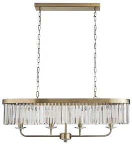 Endon 110539 - Luster na reťazi CHESTERFIELD 4xE14/6W/230V mosadz