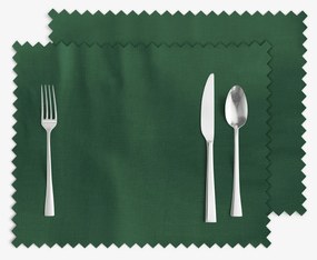Goldea vianočné prestieranie na stôl teflónové - tmavo zelené - sada 2ks 30 x 40 cm