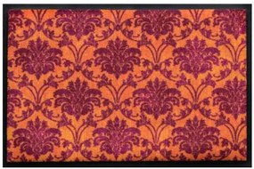 Ozdobná premium rohožka - oranžovo-fialová kvetinová (Vyberte veľkosť: 75*50 cm)