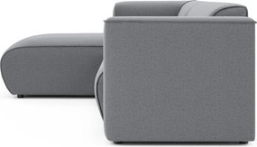 Svetlosivá rohová pohovka (ľavý roh/s leňoškou) Merid – Ropez