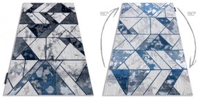 Koberec DE LUXE 632 geometrický - krém / granát