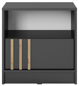 NOČNÝ STOLÍK LETIZIA S LAMELAMI ŠEDÝ