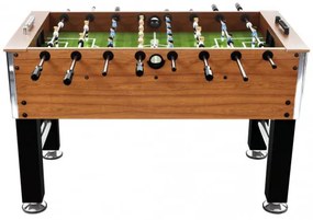 vidaXL Stolný futbal oceľ 60 kg 140x74,5x87,5 cm bledohnedý a čierny-