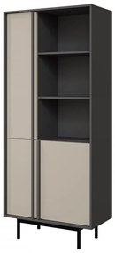 Regál Wektus 3D WK02, Farby: antracit / svetlobéžová
