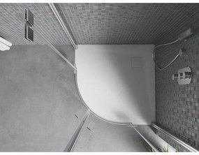 Mexen Bert, SMC štvrťkruhová sprchová vanička 80 x 80 cm, biela, 4KR108080