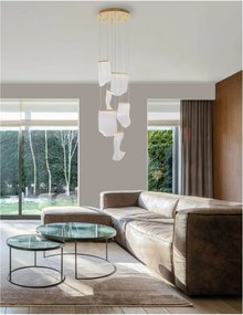 Nova Luce závesné svietidlo Siderno zlatý hliník a akryl Led 39W 230V 3000K