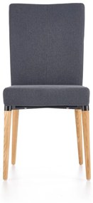 Jedálenská stolička Carson –⁠ drevo/látka sivá
