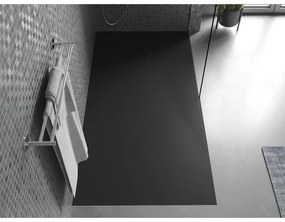 Mexen Bert, SMC obdĺžniková sprchová vanička 170 x 90 cm, čierna, 4K709017