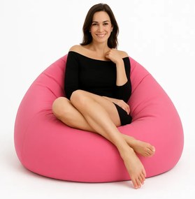 Sedací vak guľa ružová EMI