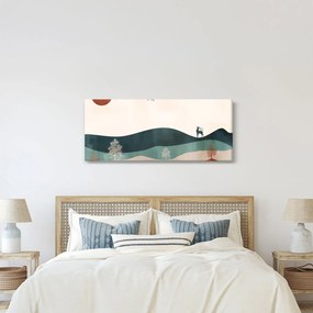 Obraz - Ilustrovaná krajina (120x50 cm)
