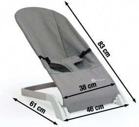 PETITE&MARS - Detské ležadlo CALMY čierna