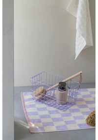 Svetložlto-fialová kúpeľňová predložka z bio bavlny 50x80 cm Retro – Mette Ditmer Denmark