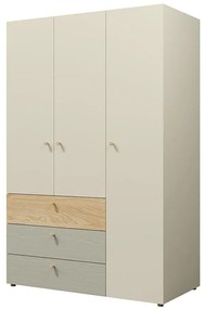 Skriňa Yuki 1 Eukalyptus/Sivá Béžová/Olejovaný Dub