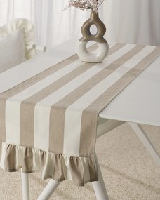 Bežec s volánom 40x160 cm farba produktu béžová látka vzorované