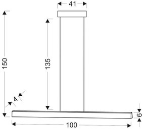 LED Luster na lanku COCONUT LED/28W/230V