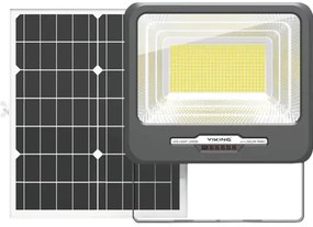 LED solárny reflektor Viking J200W IP65 200W 28000lm 6500K + solárny panel 34W - set