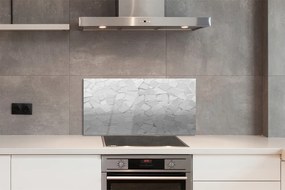 Sklenený obklad do kuchyne šedivé polygóny 125x50 cm