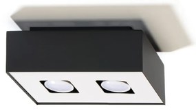 Stropné svietidlo Mono 2, 1x čierne/biele kovové tienidlo
