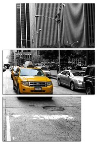 Obraz na plátne - Taxi z New Yorku - obdĺžnik 7927ČD (105x70 cm)