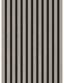 Mexen Lam-F, akustické stenové lamely 275 × 30 cm, plstený podklad 8 mm, technická dyha, dub popolavý, S105-275307-3015-005