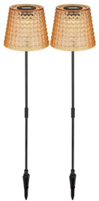Globo 36635-2A - SADA 2x LED Solárne svietidlo SOLAR LED/0,06W/3V IP44 oranžová