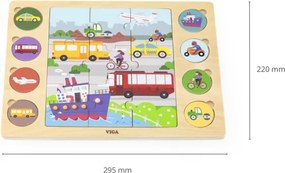 Puzzle súprava Viga 44742 - dopravné prostriedky