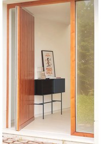 Čierno-antracitový konzolový stolík 35x110 cm Nube – Teulat