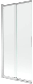 Mexen Fox, 2-krídlová vaňová zástena 85x150 cm, 5mm číre sklo, chrómový profil, 891-085-002-01-00