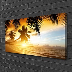 Obraz Canvas Pláž palma more krajina 120x60 cm