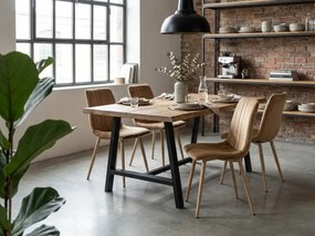 Hnedá zamatová stolička LAVA ALMOND BROWN