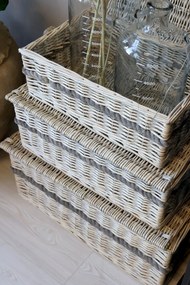 Chic Antique Prútený kôš s vekom French M